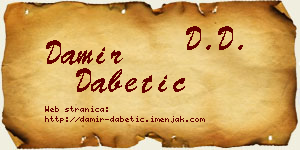 Damir Dabetić vizit kartica
